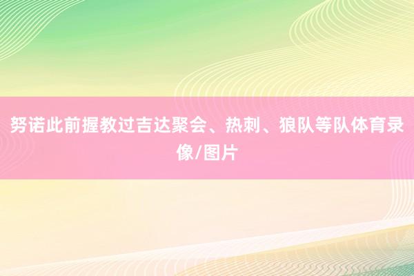 努诺此前握教过吉达聚会、热刺、狼队等队体育录像/图片