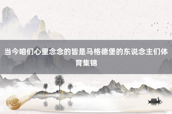 当今咱们心里念念的皆是马格德堡的东说念主们体育集锦
