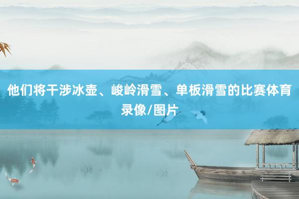 他们将干涉冰壶、峻岭滑雪、单板滑雪的比赛体育录像/图片